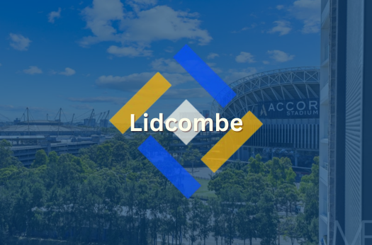 Showcasing balcony views of Accord stadium at the edge of lidcombe, with the PURE Epoxy Flooring company logo overlapping the semi transparent image. 